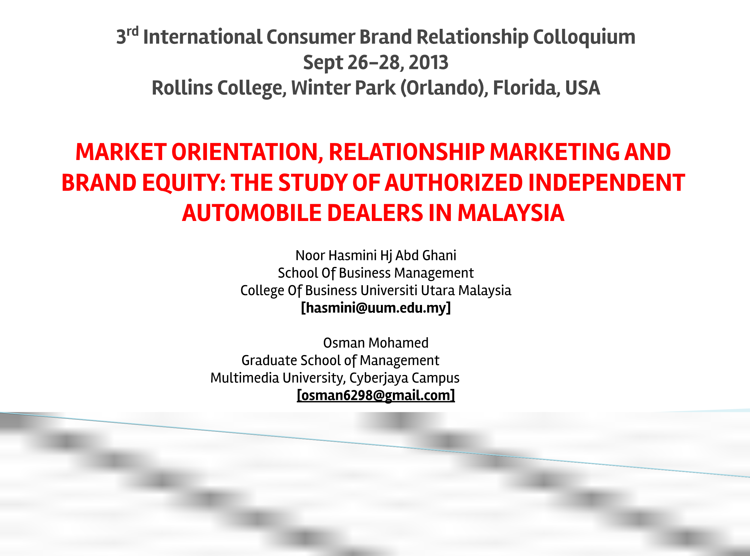 presentation icbr 2013